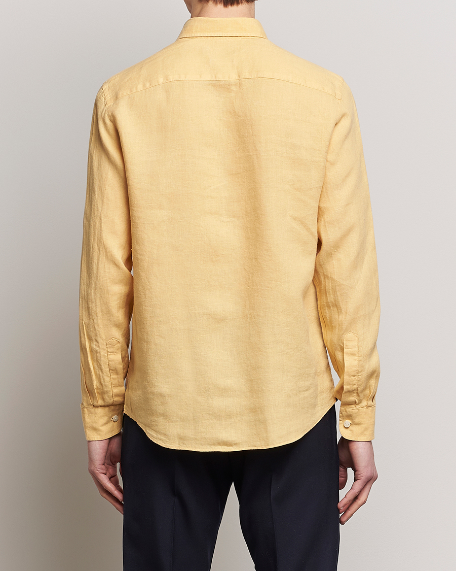 Homme | Chemises | Morris | Douglas Linen Button Down Shirt Yellow