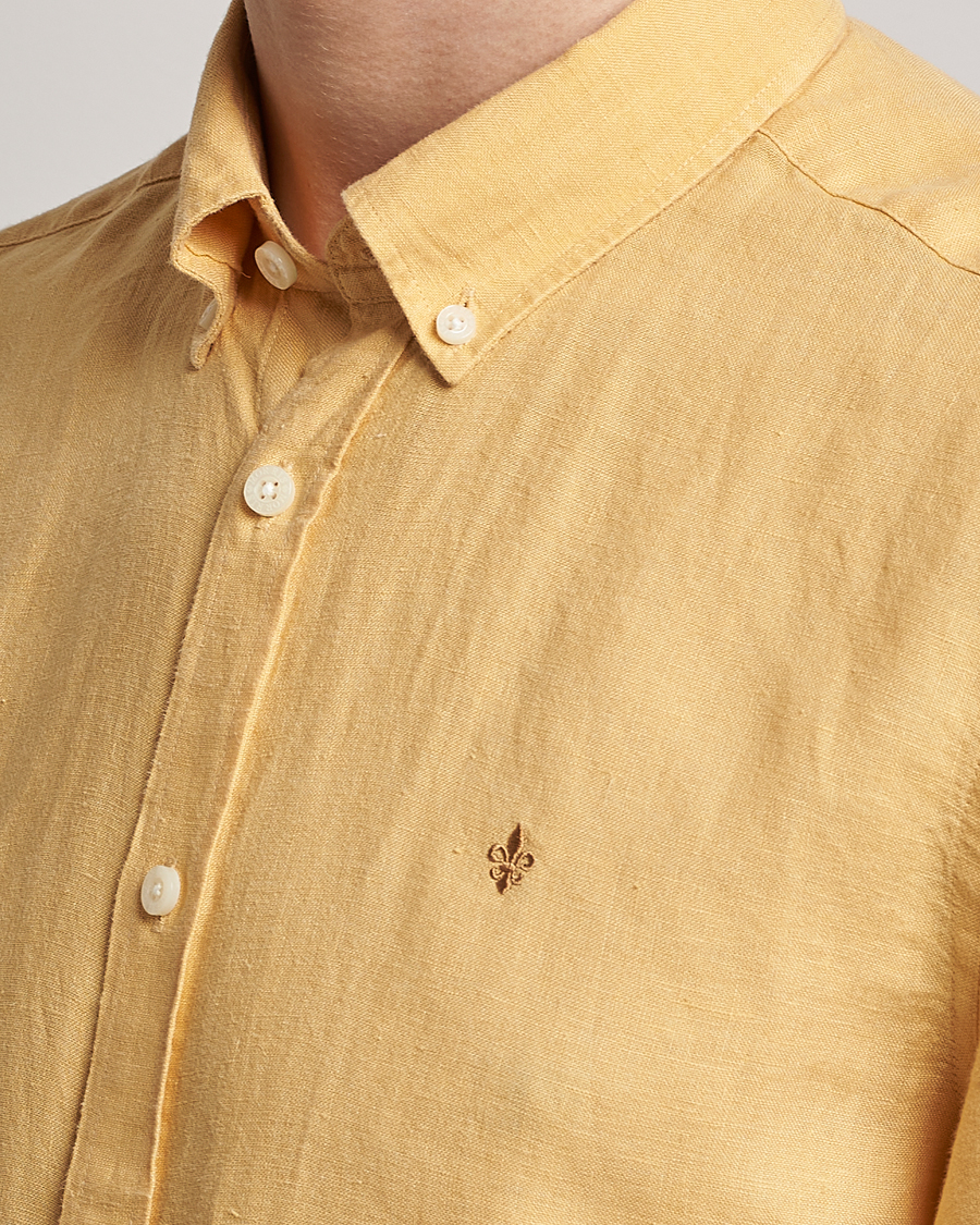 Homme | Chemises | Morris | Douglas Linen Button Down Shirt Yellow