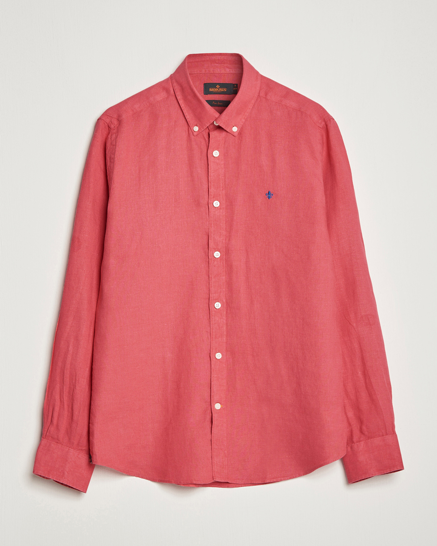 Homme | Chemises | Morris | Douglas Linen Button Down Shirt Red