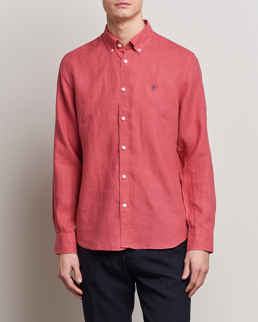 Homme | Chemises | Morris | Douglas Linen Button Down Shirt Red