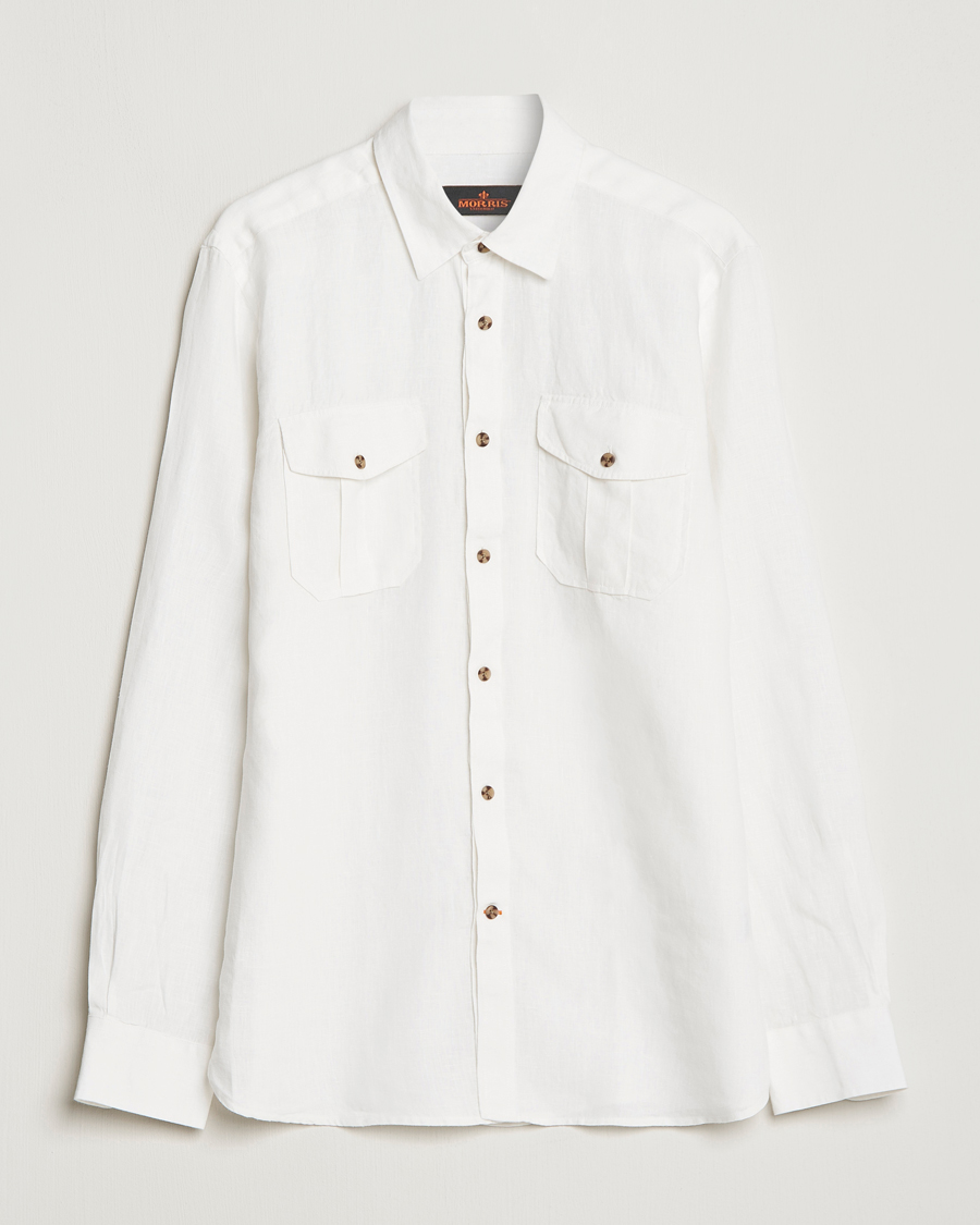 Homme | Chemises | Morris | Safari Linen Shirt White