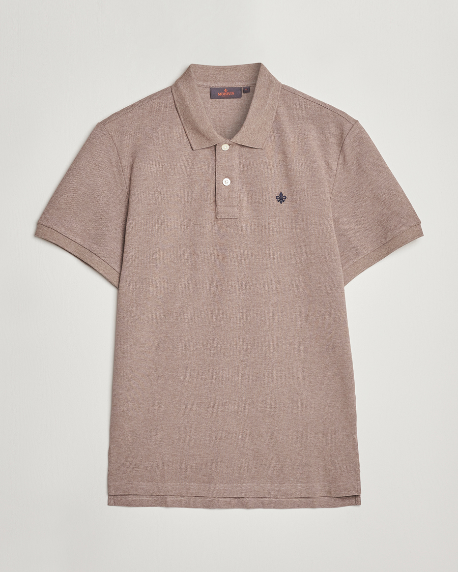 Homme | Polos | Morris | New Pique Light Brown Melange
