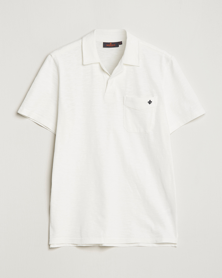 Homme | Polos | Morris | Clopton Cotton Blend Polo Off White