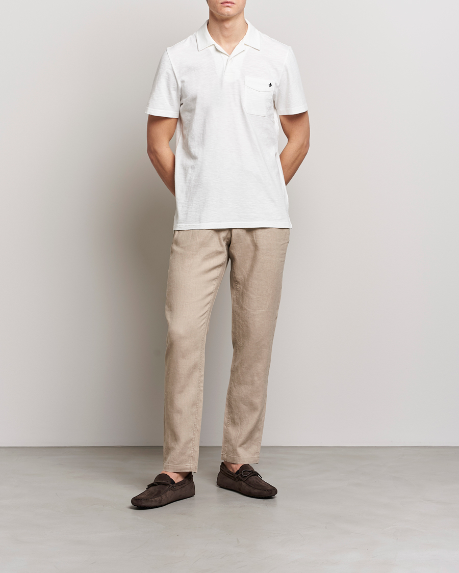 Homme | Polos | Morris | Clopton Cotton Blend Polo Off White