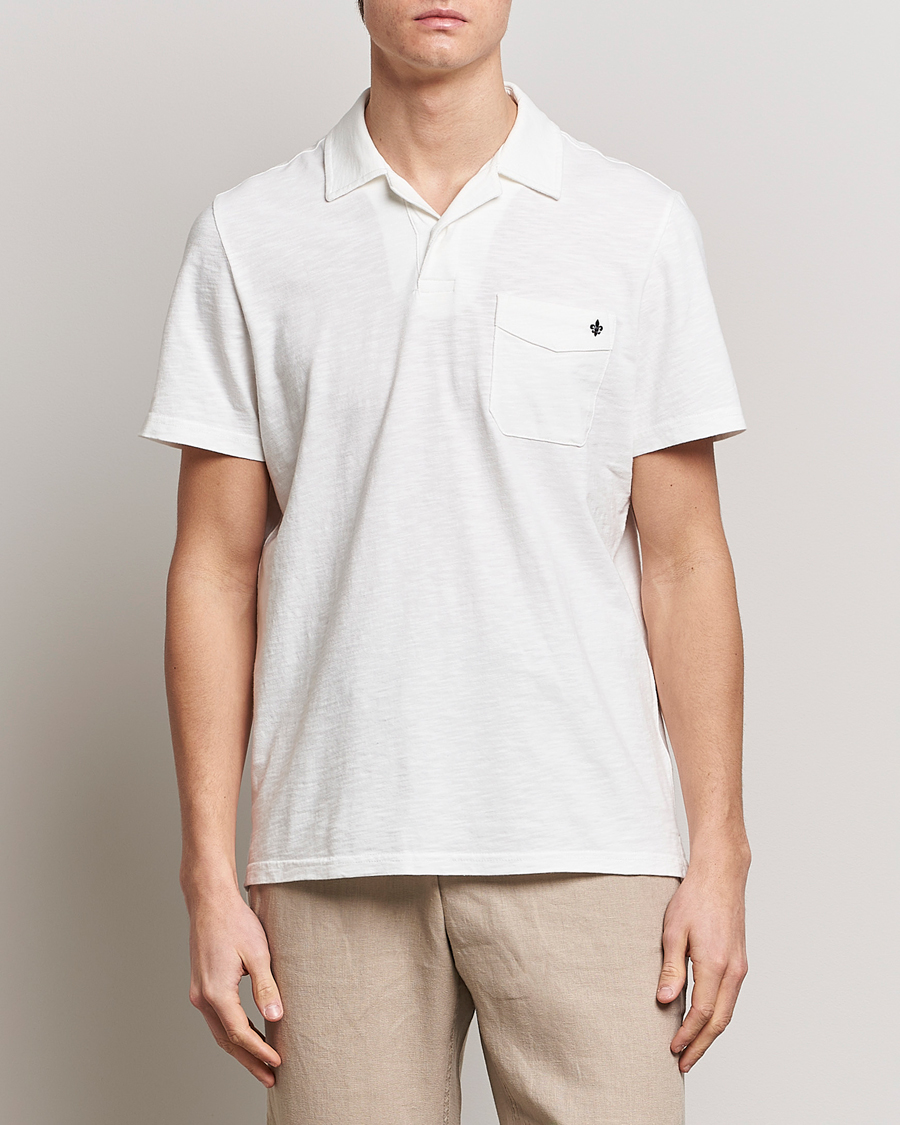Homme | Polos | Morris | Clopton Cotton Blend Polo Off White