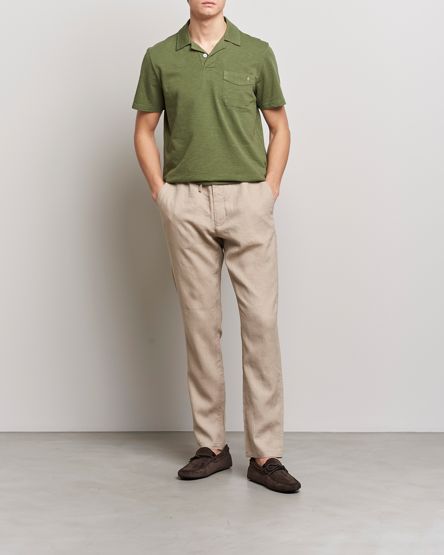 Homme | Polos | Morris | Clopton Cotton Blend Polo Sage Green