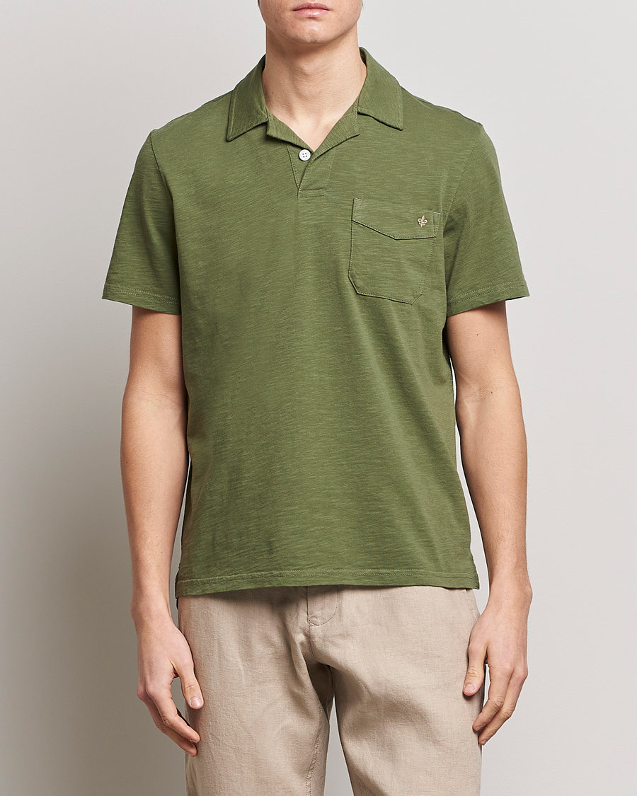 Homme | Polos | Morris | Clopton Cotton Blend Polo Sage Green