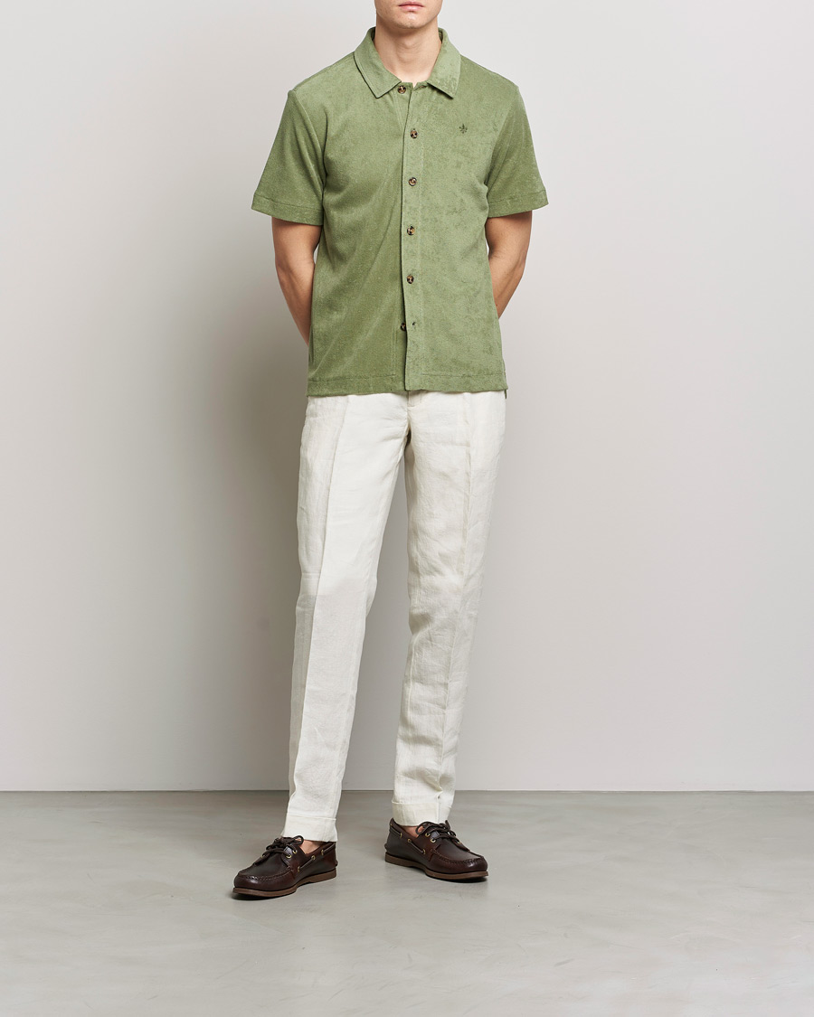 Homme | Chemises | Morris | Hunter Terry Short Sleeve Shirt Sage Green