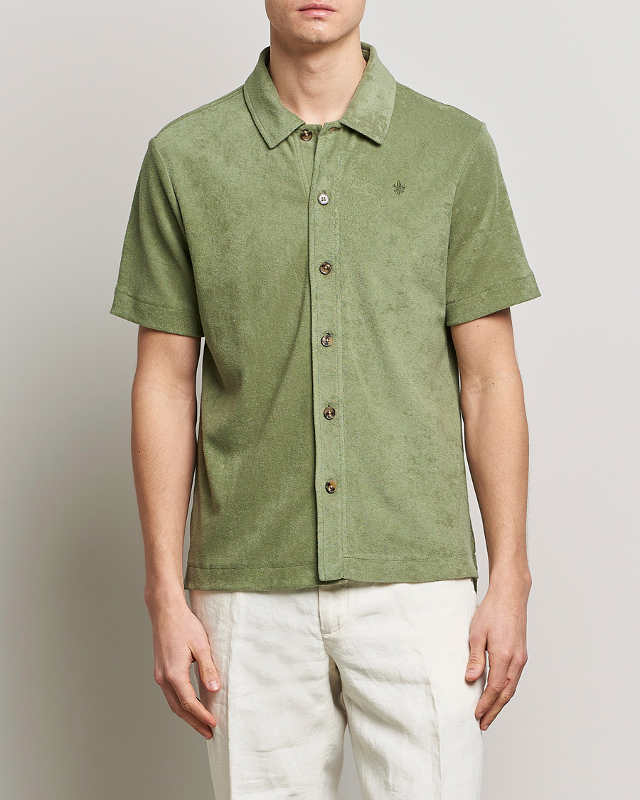 Homme | Chemises | Morris | Hunter Terry Short Sleeve Shirt Sage Green