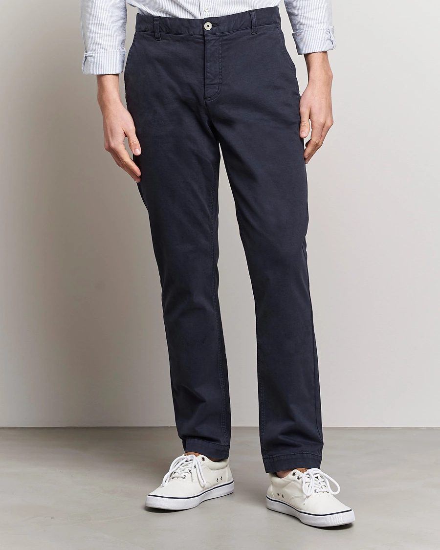 Homme | Chinos | Morris | Jeffrey Brushed Stretch Chino Navy