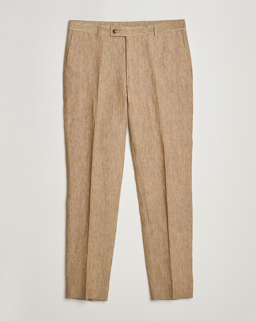 Homme | Pantalons | Morris | Bobby Linen Suit Trousers Khaki