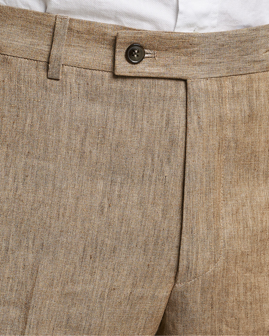 Homme | Pantalons | Morris | Bobby Linen Suit Trousers Khaki