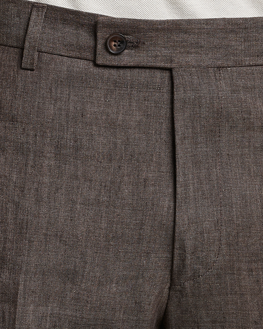 Homme | Pantalons | Morris | Bobby Linen Suit Trousers Brown