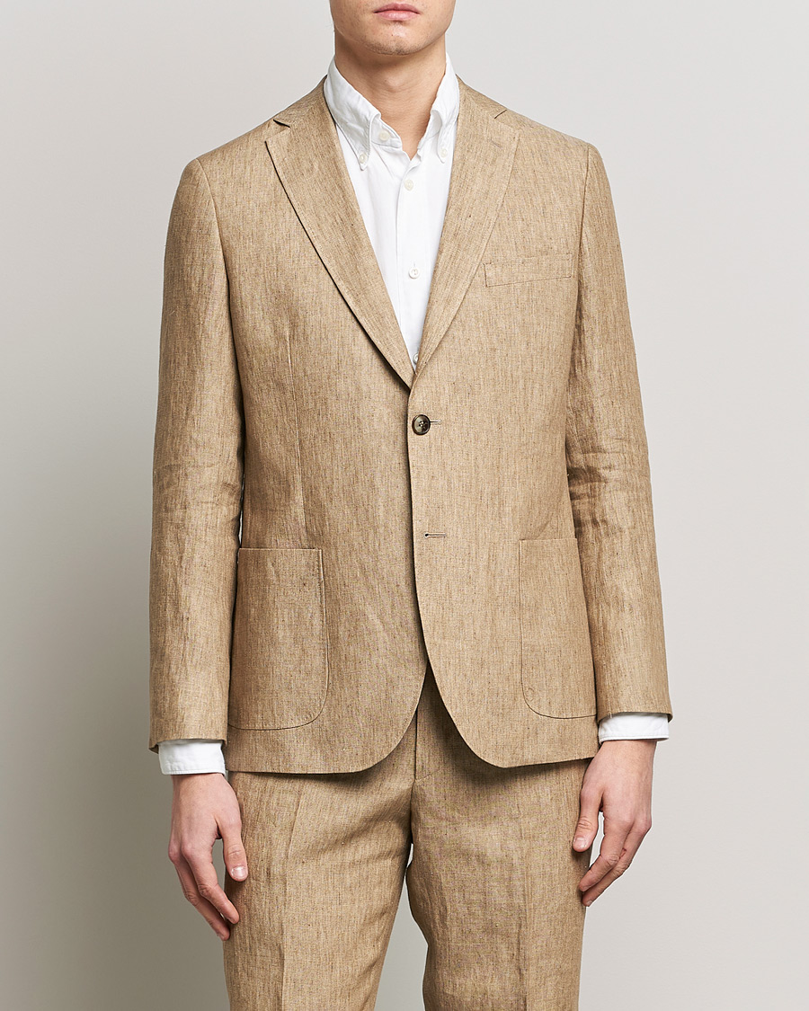 Homme | Blazers | Morris | Archie Linen Suit Blazer Khaki