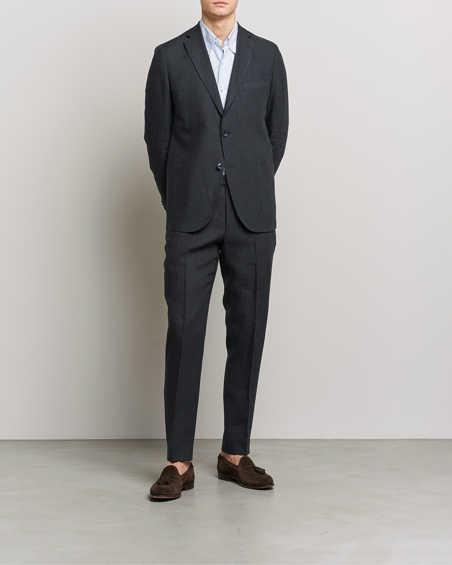 Homme | Blazers | Morris | Archie Linen Suit Blazer Navy