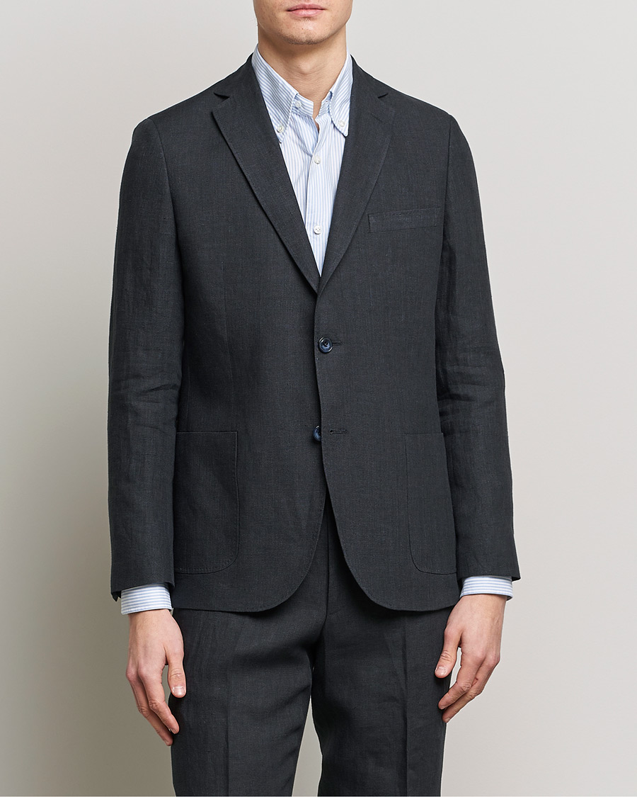 Homme | Blazers | Morris | Archie Linen Suit Blazer Navy