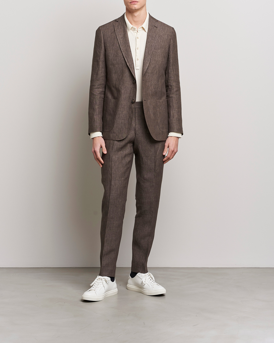 Homme | Blazers | Morris | Archie Linen Suit Blazer Brown