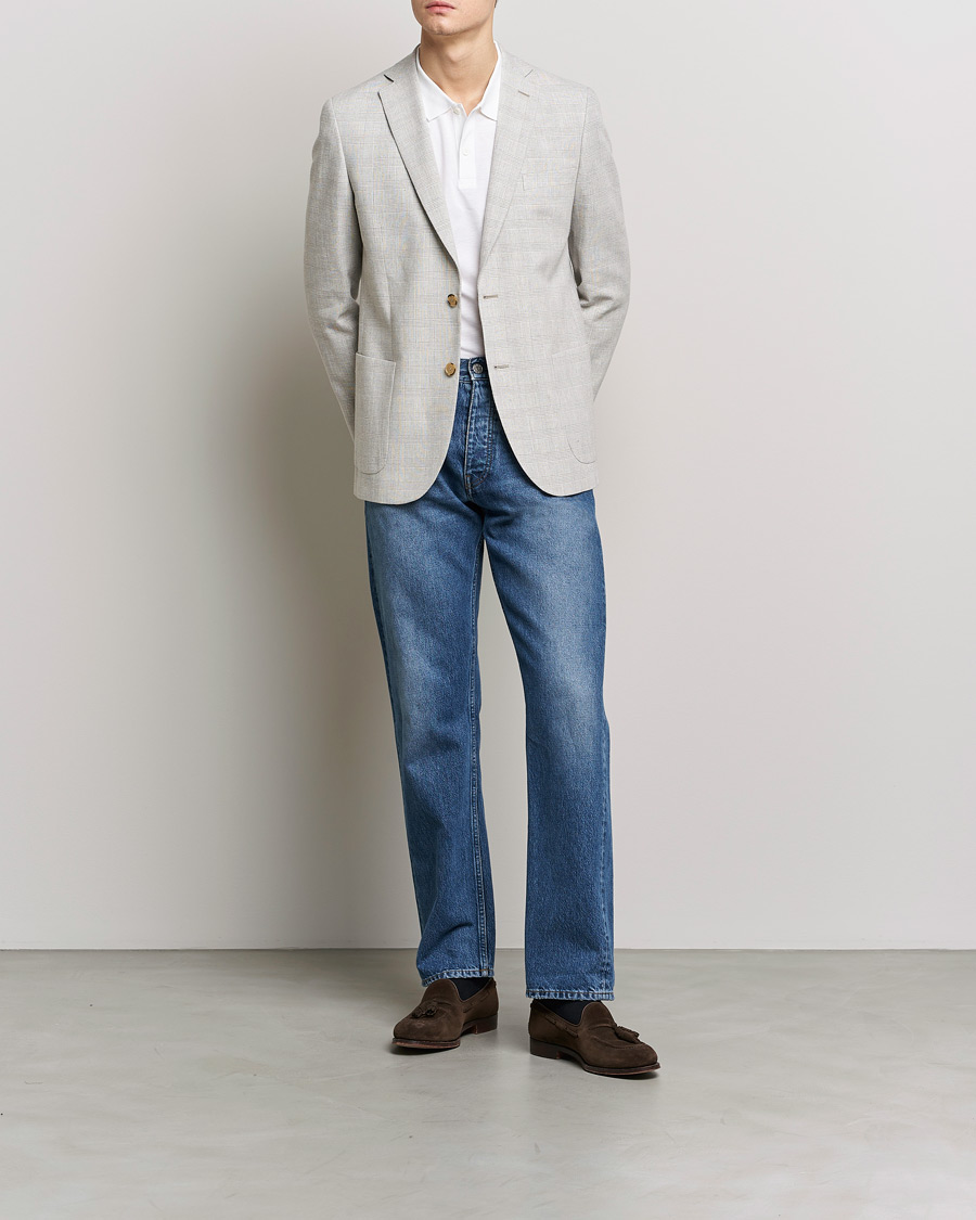 Homme | Blazers | Morris | Archie Glencheck Cotton Blazer Khaki