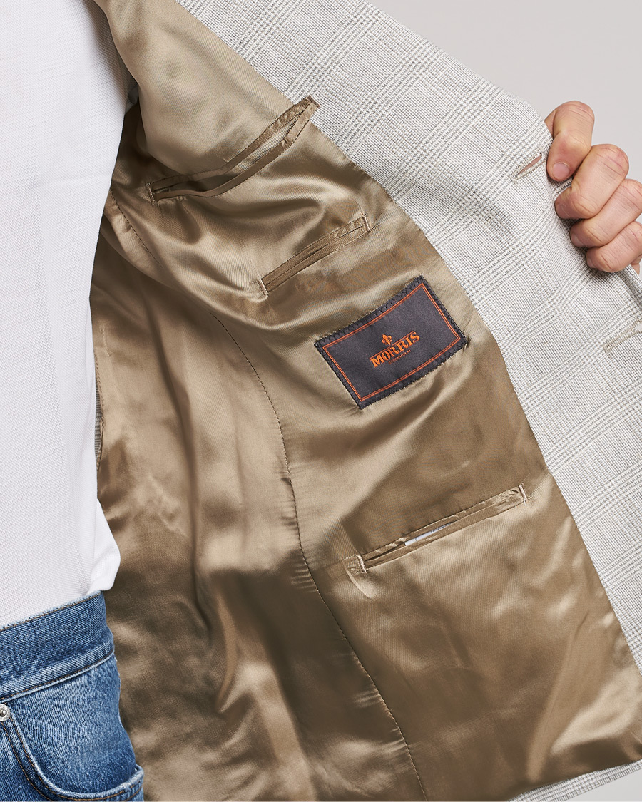 Homme | Blazers | Morris | Archie Glencheck Cotton Blazer Khaki