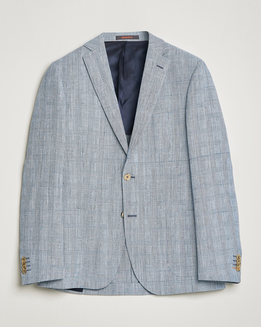 Homme | Blazers | Morris | Archie Glencheck Cotton Blazer Blue