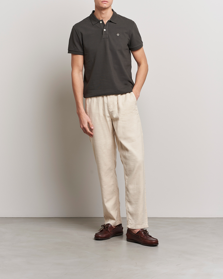 Homme | Pantalons | Morris | Fenix Linen Drawstring Trousers Beige