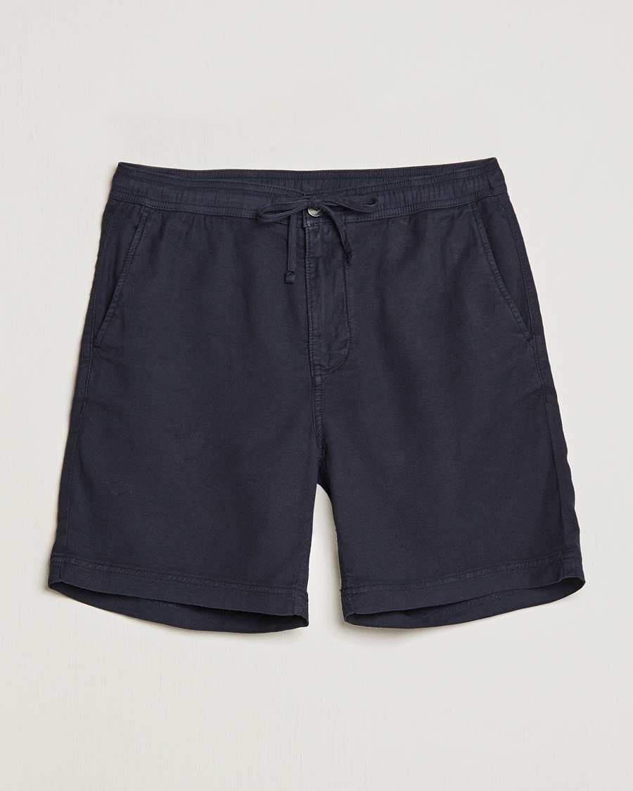 Homme | Shorts | Morris | Fenix Linen Drawstring Shorts Navy
