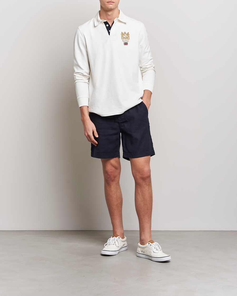 Homme | Shorts | Morris | Fenix Linen Drawstring Shorts Navy