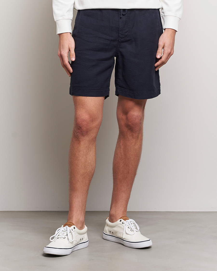 Homme | Shorts | Morris | Fenix Linen Drawstring Shorts Navy