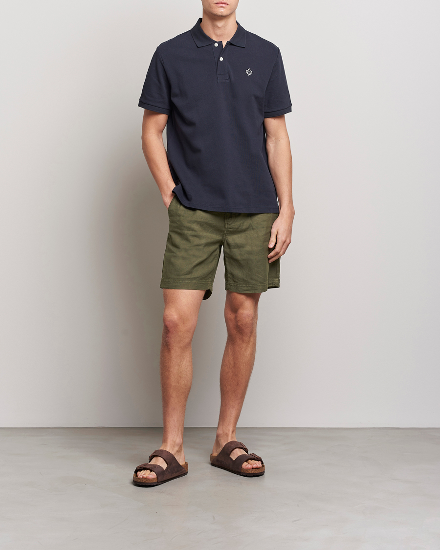 Homme | Shorts | Morris | Fenix Linen Drawstring Shorts Olive