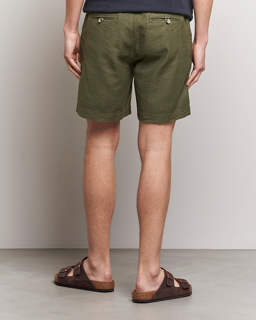 Homme | Shorts | Morris | Fenix Linen Drawstring Shorts Olive