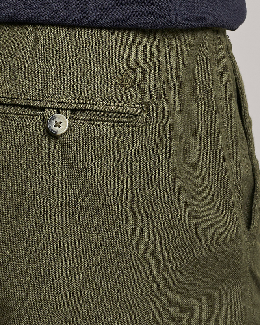 Homme | Shorts | Morris | Fenix Linen Drawstring Shorts Olive