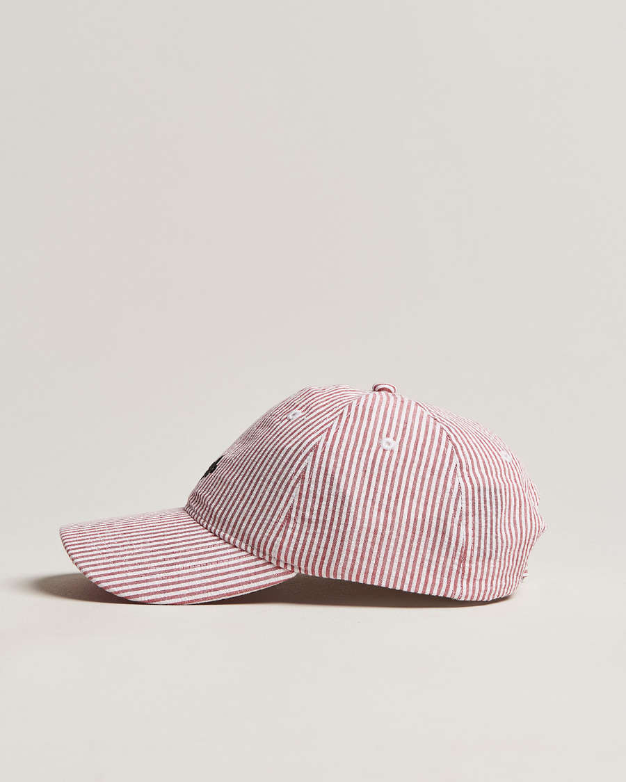 Homme | Morris Chapman StripedCotton Cap Red/White | Morris | Chapman StripedCotton Cap Red/White