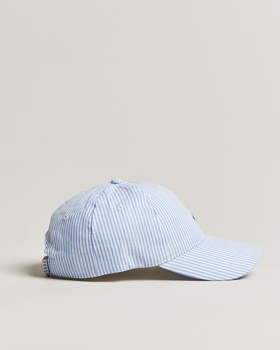 Homme | Morris Chapman StripedCotton Cap Blue/White | Morris | Chapman StripedCotton Cap Blue/White