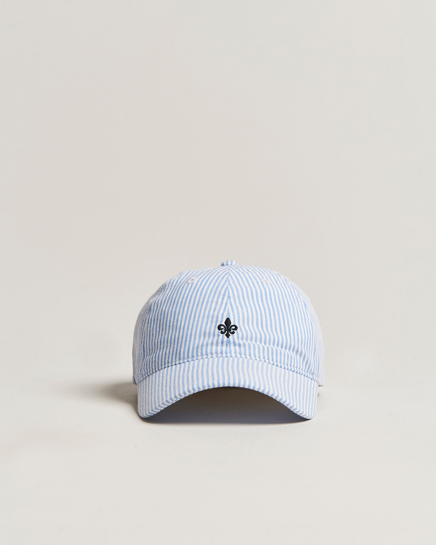 Homme | Morris Chapman StripedCotton Cap Blue/White | Morris | Chapman StripedCotton Cap Blue/White