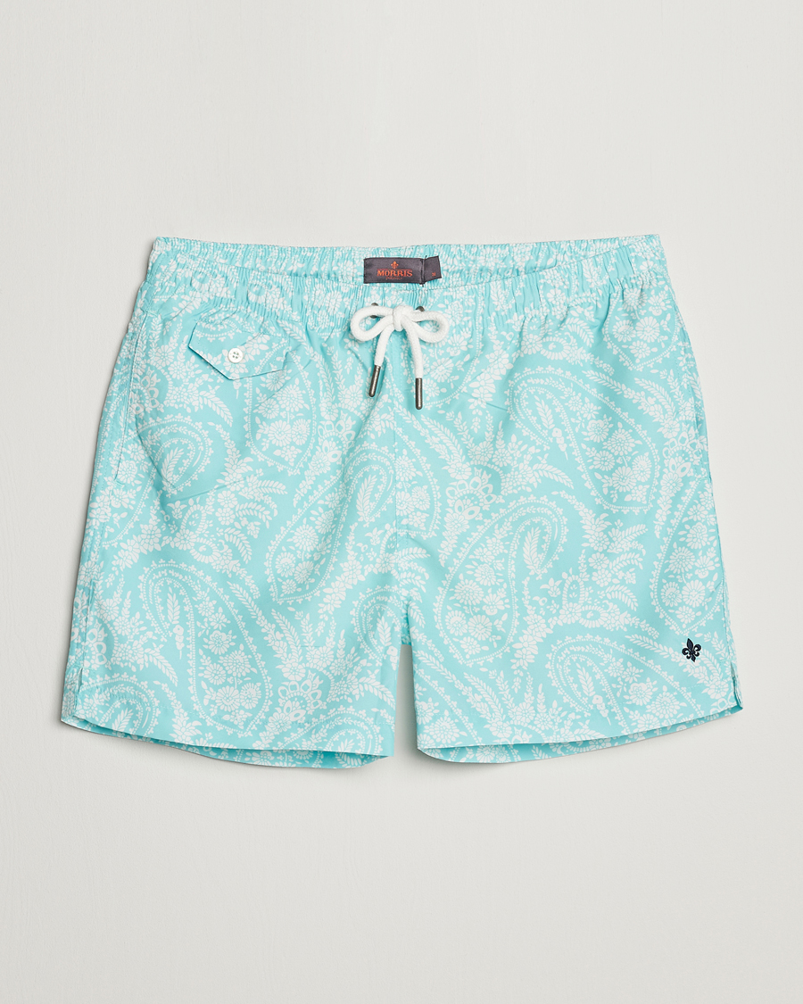 Homme | Maillots De Bain | Morris | Paisley Bathing Trunks Turquoise