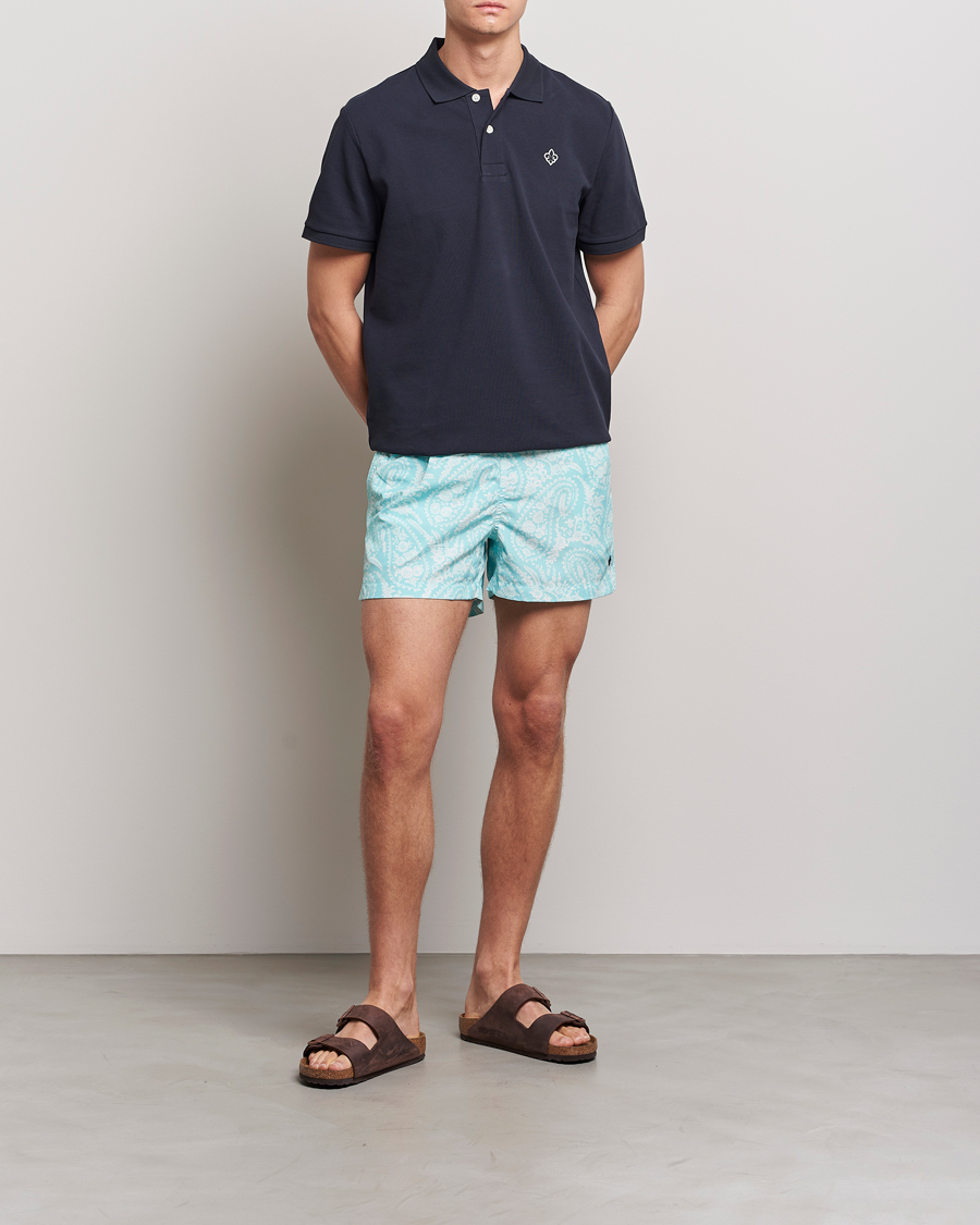 Homme | Maillots De Bain | Morris | Paisley Bathing Trunks Turquoise