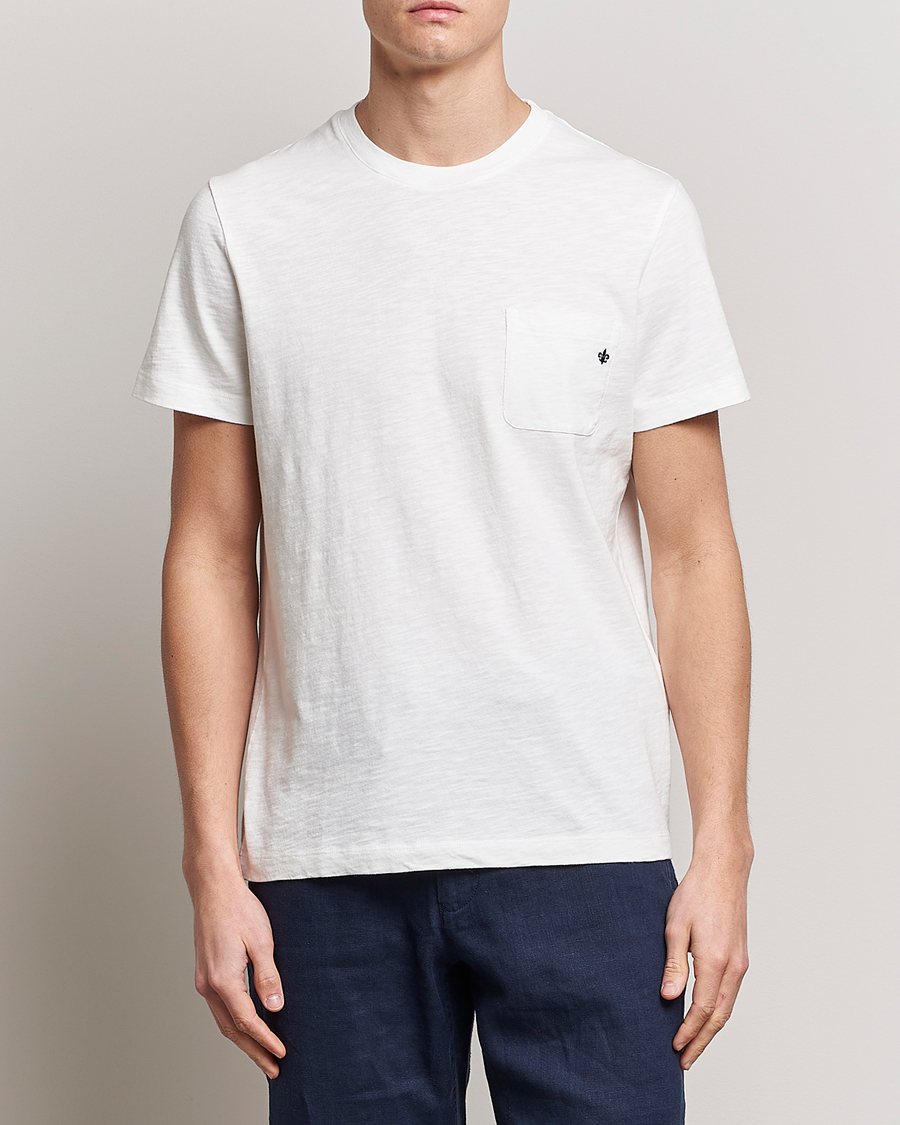 Homme | T-shirts | Morris | Lily Slub Pocket Crew Neck Tee White