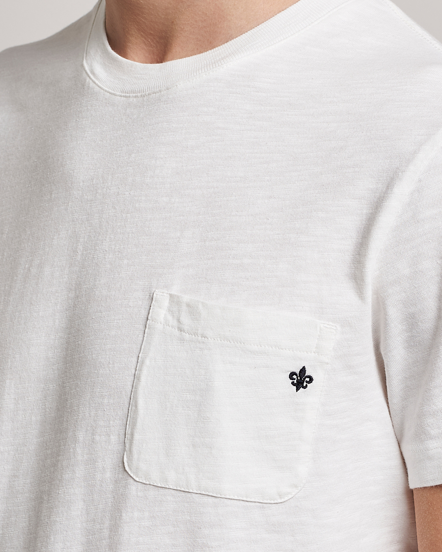 Homme | T-shirts | Morris | Lily Slub Pocket Crew Neck Tee White