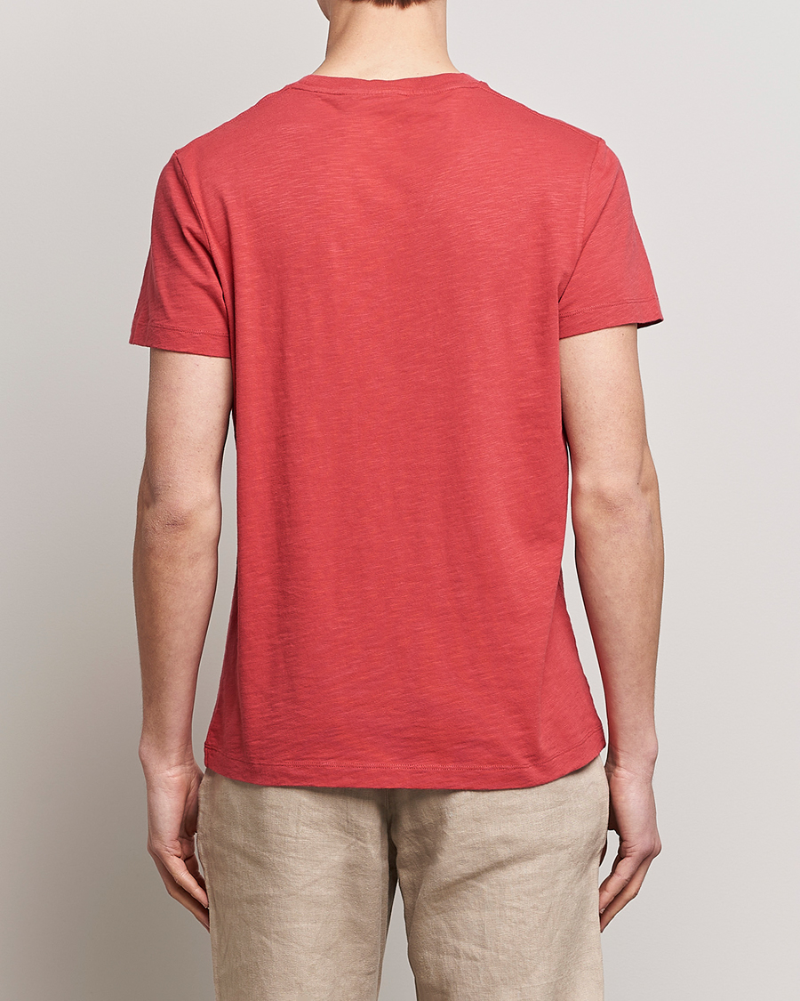 Homme | T-shirts | Morris | Lily Slub Pocket Crew Neck Tee Red