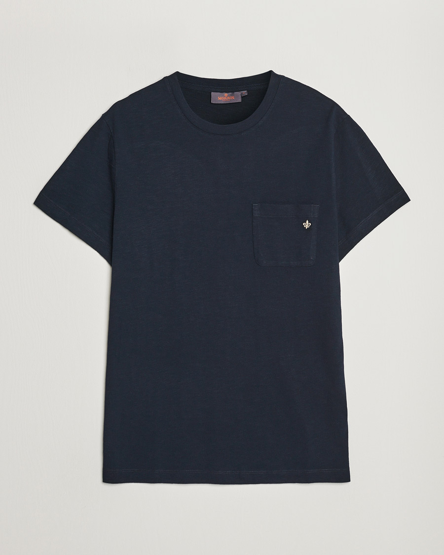 Homme | T-shirts | Morris | Lily Slub Pocket Crew Neck Tee Navy