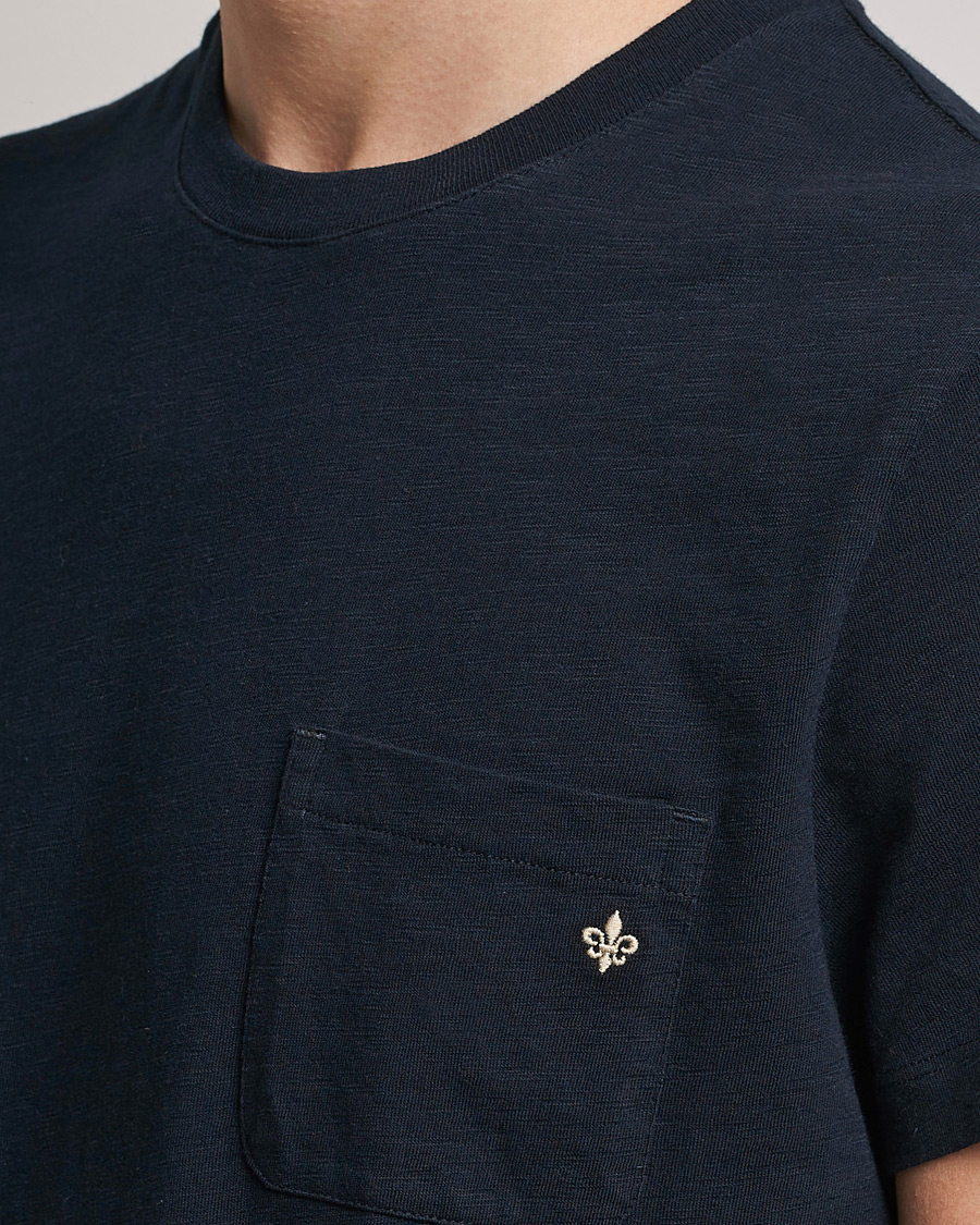 Homme | T-shirts | Morris | Lily Slub Pocket Crew Neck Tee Navy