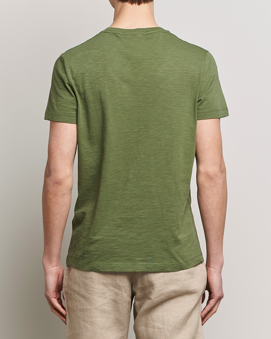 Homme | T-shirts | Morris | Lily Slub Pocket Crew Neck Tee Olive