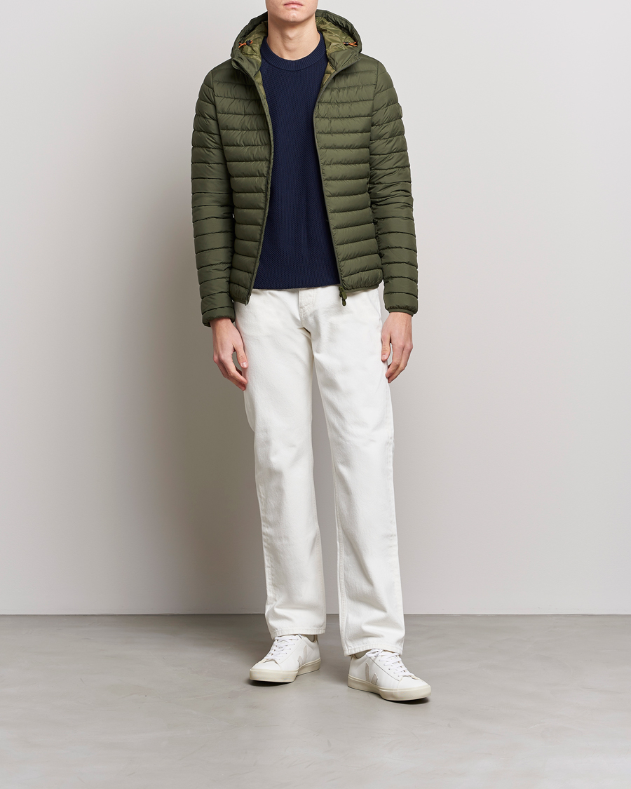 Homme | Manteaux Et Vestes | Save The Duck | Luke Lightweight Matt Padded Hood Jacket Dusty Olive