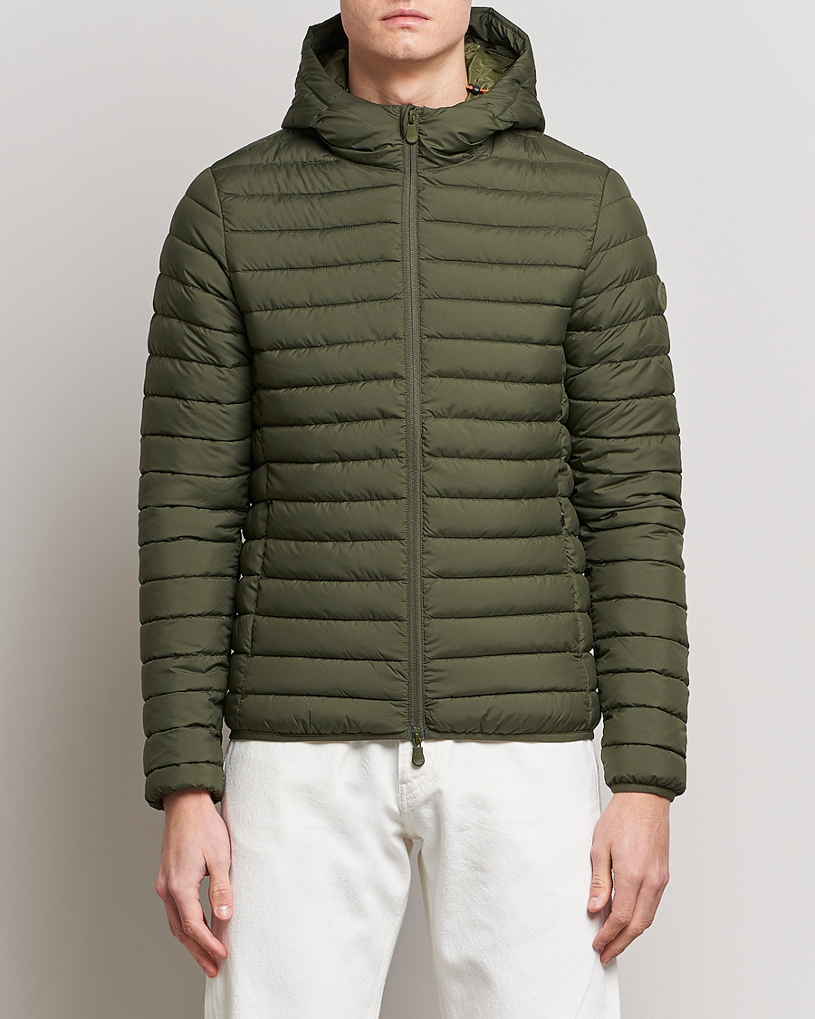 Homme | Manteaux Et Vestes | Save The Duck | Luke Lightweight Matt Padded Hood Jacket Dusty Olive