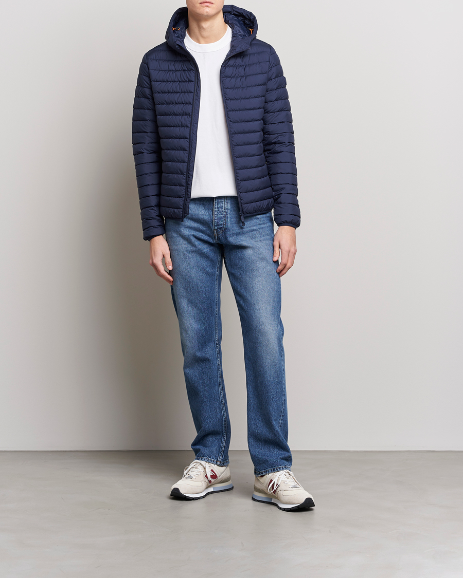 Homme | Manteaux Et Vestes | Save The Duck | Luke Lightweight Matt Padded Hood Jacket Navy Blue