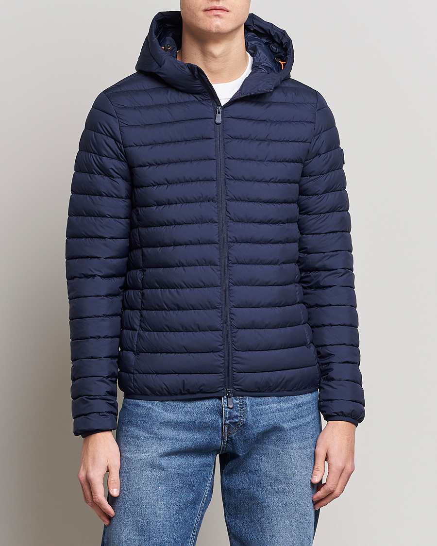 Homme | Manteaux Et Vestes | Save The Duck | Luke Lightweight Matt Padded Hood Jacket Navy Blue