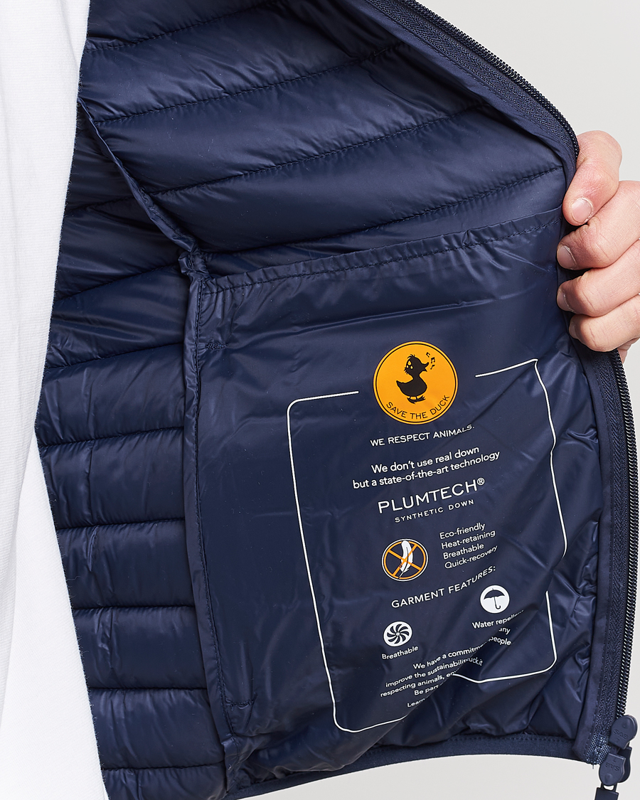 Homme | Manteaux Et Vestes | Save The Duck | Luke Lightweight Matt Padded Hood Jacket Navy Blue