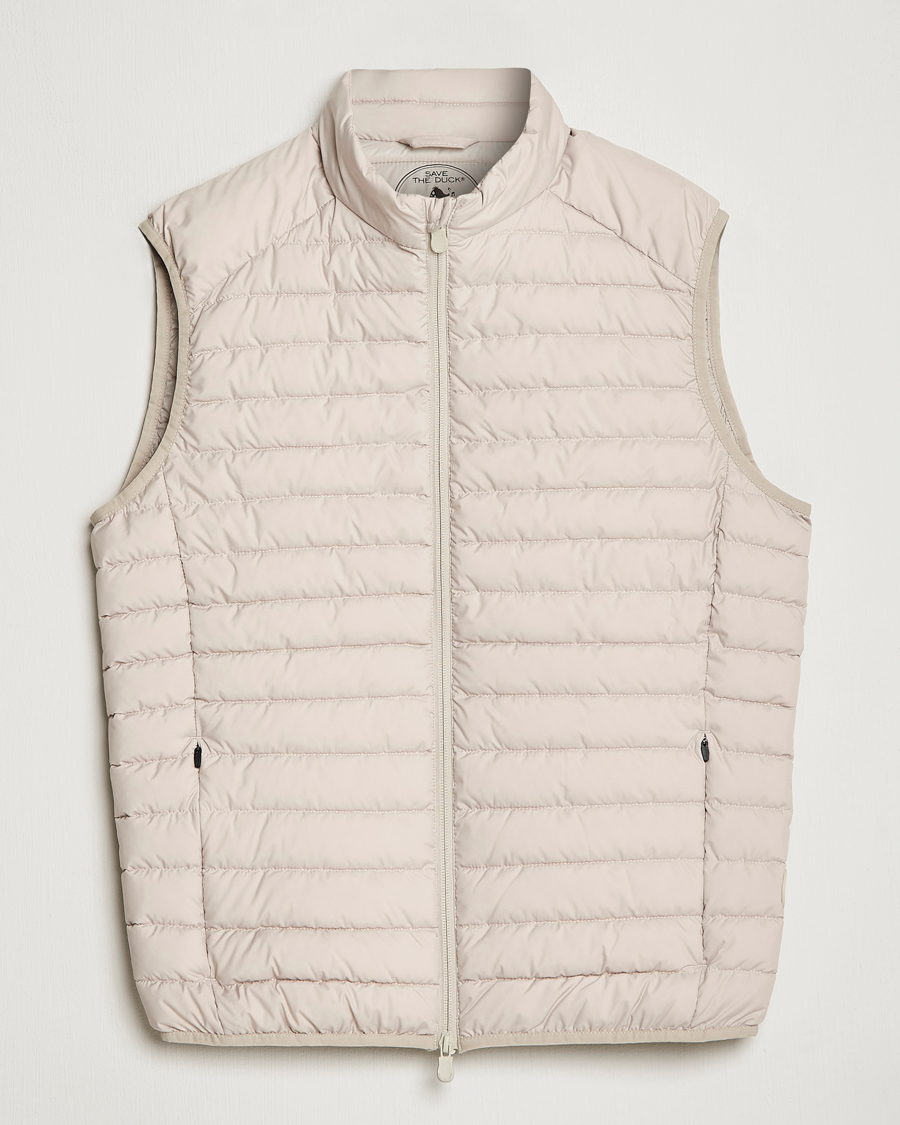 Homme | Gilets | Save The Duck | Leonard Lightweight Matt Padded Vest Rainy Beige