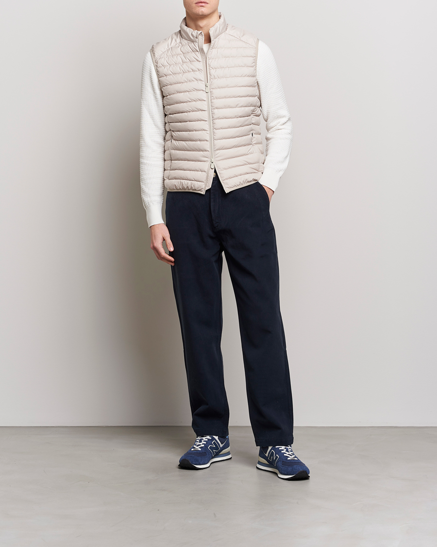 Homme | Gilets | Save The Duck | Leonard Lightweight Matt Padded Vest Rainy Beige