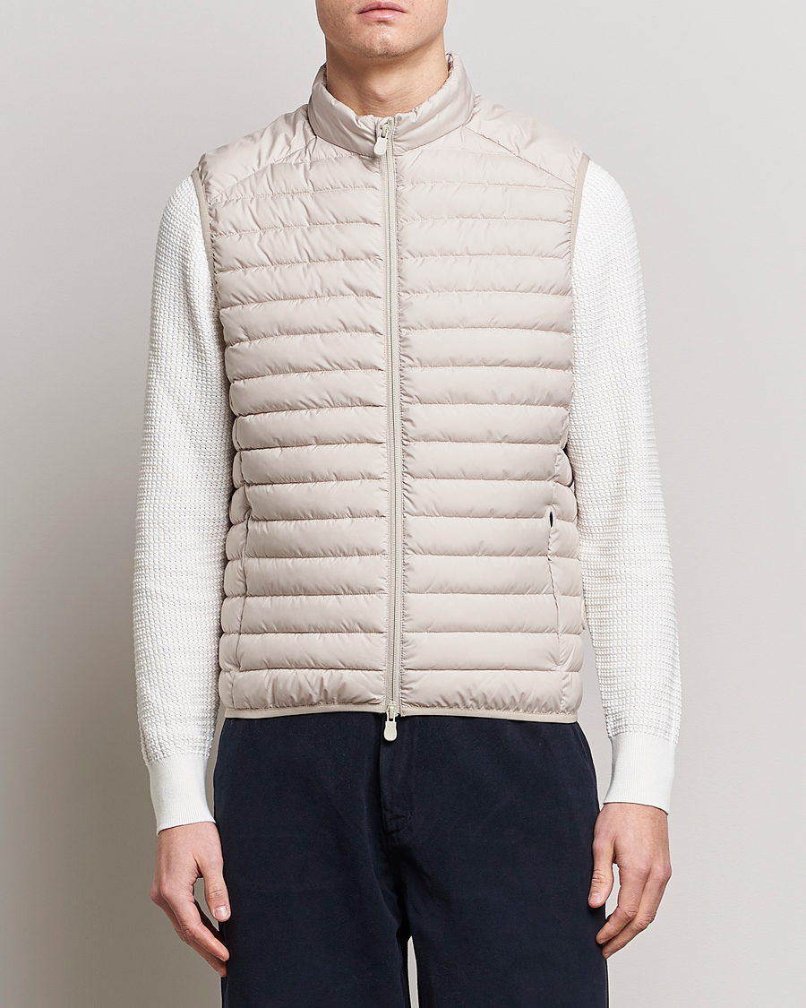 Homme | Gilets | Save The Duck | Leonard Lightweight Matt Padded Vest Rainy Beige